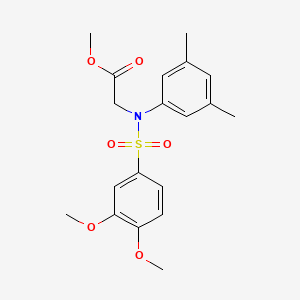 molecular formula C19H23NO6S B3570731 methyl N-[(3,4-dimethoxyphenyl)sulfonyl]-N-(3,5-dimethylphenyl)glycinate 