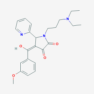 molecular formula C24H29N3O4 B357074 1-(3-(diethylamino)propyl)-3-hydroxy-4-(3-methoxybenzoyl)-5-(pyridin-2-yl)-1H-pyrrol-2(5H)-one CAS No. 618878-36-7