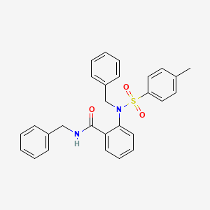 molecular formula C28H26N2O3S B3570743 N-benzyl-2-{benzyl[(4-methylphenyl)sulfonyl]amino}benzamide 