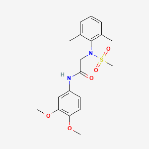 molecular formula C19H24N2O5S B3570745 N~1~-(3,4-dimethoxyphenyl)-N~2~-(2,6-dimethylphenyl)-N~2~-(methylsulfonyl)glycinamide 