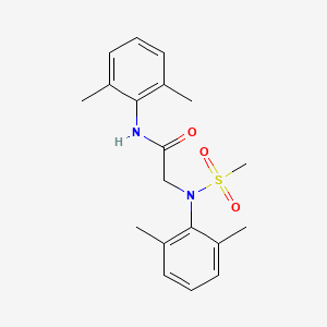molecular formula C19H24N2O3S B3570761 N~1~,N~2~-bis(2,6-dimethylphenyl)-N~2~-(methylsulfonyl)glycinamide 