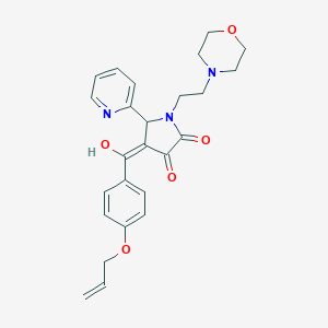 molecular formula C25H27N3O5 B357077 4-(4-(allyloxy)benzoyl)-3-hydroxy-1-(2-morpholinoethyl)-5-(pyridin-2-yl)-1H-pyrrol-2(5H)-one CAS No. 618877-69-3