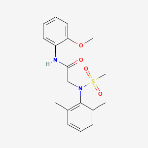 molecular formula C19H24N2O4S B3570770 N~2~-(2,6-dimethylphenyl)-N~1~-(2-ethoxyphenyl)-N~2~-(methylsulfonyl)glycinamide 