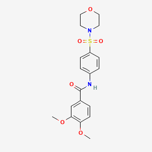 molecular formula C19H22N2O6S B3570773 3,4-dimethoxy-N-[4-(4-morpholinylsulfonyl)phenyl]benzamide 