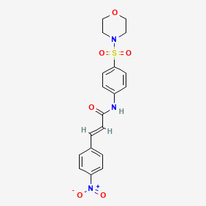 molecular formula C19H19N3O6S B3570777 N-[4-(4-morpholinylsulfonyl)phenyl]-3-(4-nitrophenyl)acrylamide 