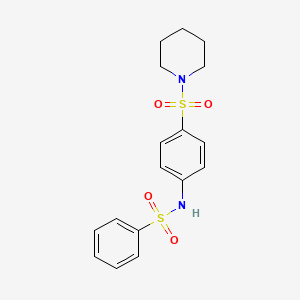 molecular formula C17H20N2O4S2 B3570792 N-[4-(1-piperidinylsulfonyl)phenyl]benzenesulfonamide 