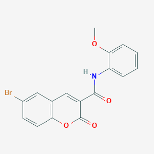 molecular formula C17H12BrNO4 B3570804 6-bromo-N-(2-methoxyphenyl)-2-oxo-2H-chromene-3-carboxamide 