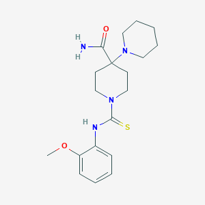 1-{[(2-Methoxyphenyl)amino]thioxomethyl}-4-piperidylpiperidine-4-carboxamide