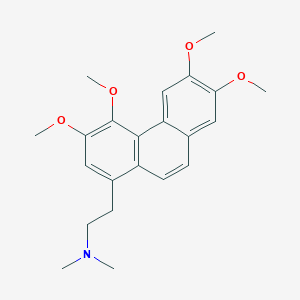molecular formula C22H27NO4 B3570812 N,N-dimethyl-2-(3,4,6,7-tetramethoxy-1-phenanthryl)ethanamine CAS No. 66396-10-9