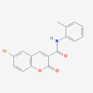 molecular formula C17H12BrNO3 B3570820 6-bromo-N-(2-methylphenyl)-2-oxo-2H-chromene-3-carboxamide 