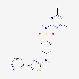 molecular formula C20H18N6O2S2 B3570833 N-(4,6-dimethyl-2-pyrimidinyl)-4-{[4-(3-pyridinyl)-1,3-thiazol-2-yl]amino}benzenesulfonamide 