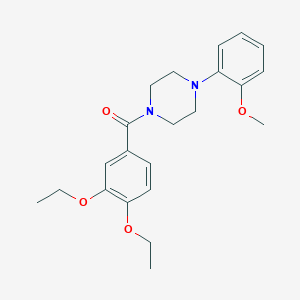 molecular formula C22H28N2O4 B3570846 1-(3,4-diethoxybenzoyl)-4-(2-methoxyphenyl)piperazine CAS No. 5738-10-3