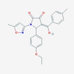 molecular formula C24H22N2O5 B357085 5-(4-ethoxyphenyl)-3-hydroxy-4-(4-methylbenzoyl)-1-(5-methylisoxazol-3-yl)-1H-pyrrol-2(5H)-one CAS No. 618874-39-8