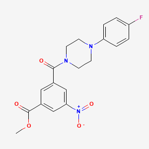 molecular formula C19H18FN3O5 B3570868 methyl 3-{[4-(4-fluorophenyl)-1-piperazinyl]carbonyl}-5-nitrobenzoate 