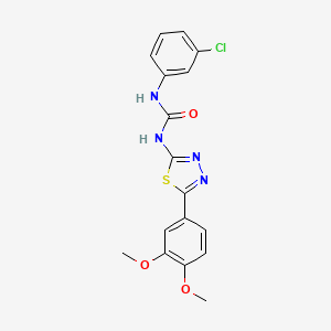 molecular formula C17H15ClN4O3S B3570877 N-(3-chlorophenyl)-N'-[5-(3,4-dimethoxyphenyl)-1,3,4-thiadiazol-2-yl]urea 