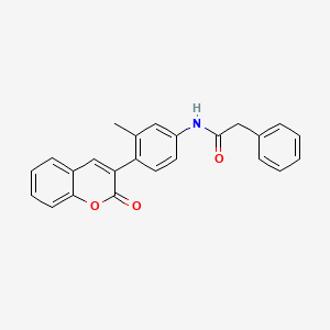 molecular formula C24H19NO3 B3570878 N-[3-methyl-4-(2-oxo-2H-chromen-3-yl)phenyl]-2-phenylacetamide 