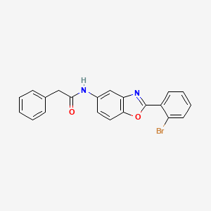 molecular formula C21H15BrN2O2 B3570884 N-[2-(2-bromophenyl)-1,3-benzoxazol-5-yl]-2-phenylacetamide 