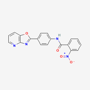 molecular formula C19H12N4O4 B3570886 2-nitro-N-(4-[1,3]oxazolo[4,5-b]pyridin-2-ylphenyl)benzamide 