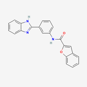 molecular formula C22H15N3O2 B3570892 N-[3-(1H-benzimidazol-2-yl)phenyl]-1-benzofuran-2-carboxamide 