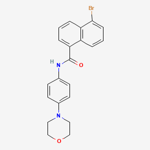 molecular formula C21H19BrN2O2 B3570896 5-bromo-N-[4-(4-morpholinyl)phenyl]-1-naphthamide 