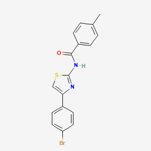 N-[4-(4-bromophenyl)-1,3-thiazol-2-yl]-4-methylbenzamide