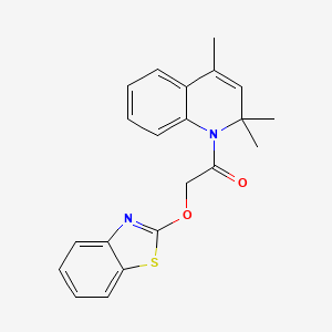molecular formula C21H20N2O2S B3570925 1-[(1,3-benzothiazol-2-yloxy)acetyl]-2,2,4-trimethyl-1,2-dihydroquinoline 