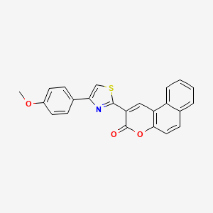 molecular formula C23H15NO3S B3570929 2-[4-(4-methoxyphenyl)-1,3-thiazol-2-yl]-3H-benzo[f]chromen-3-one 
