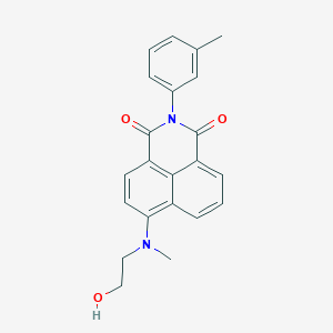 molecular formula C22H20N2O3 B3570937 6-[(2-hydroxyethyl)(methyl)amino]-2-(3-methylphenyl)-1H-benzo[de]isoquinoline-1,3(2H)-dione 