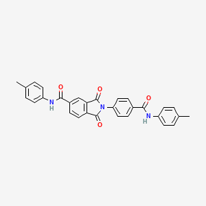 molecular formula C30H23N3O4 B3570959 N-(4-methylphenyl)-2-(4-{[(4-methylphenyl)amino]carbonyl}phenyl)-1,3-dioxo-5-isoindolinecarboxamide CAS No. 5186-70-9