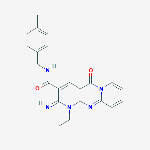 molecular formula C24H23N5O2 B357096 1-allyl-2-imino-10-methyl-N-(4-methylbenzyl)-5-oxo-1,5-dihydro-2H-dipyrido[1,2-a:2,3-d]pyrimidine-3-carboxamide CAS No. 614747-59-0