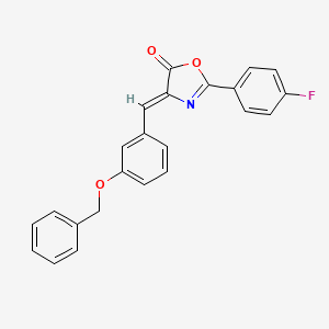 molecular formula C23H16FNO3 B3570965 4-[3-(benzyloxy)benzylidene]-2-(4-fluorophenyl)-1,3-oxazol-5(4H)-one 
