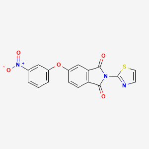 molecular formula C17H9N3O5S B3570971 5-(3-nitrophenoxy)-2-(1,3-thiazol-2-yl)-1H-isoindole-1,3(2H)-dione 