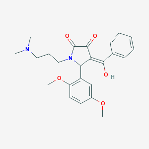 (4E)-5-(2,5-dimethoxyphenyl)-1-[3-(dimethylamino)propyl]-4-[hydroxy(phenyl)methylidene]pyrrolidine-2,3-dione