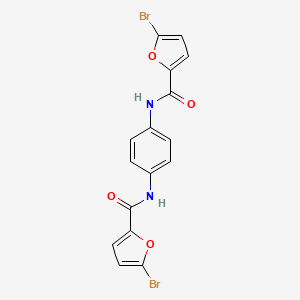 molecular formula C16H10Br2N2O4 B3570981 N,N'-1,4-phenylenebis(5-bromo-2-furamide) CAS No. 5561-48-8