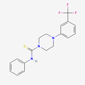 molecular formula C18H18F3N3S B3570986 N-phenyl-4-[3-(trifluoromethyl)phenyl]-1-piperazinecarbothioamide 