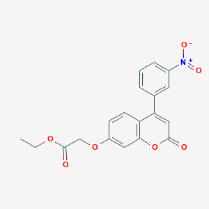 molecular formula C19H15NO7 B3570998 ethyl {[4-(3-nitrophenyl)-2-oxo-2H-chromen-7-yl]oxy}acetate 