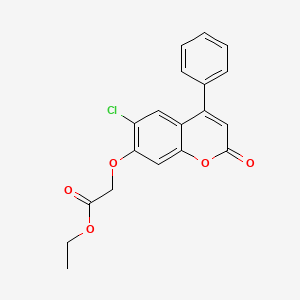 molecular formula C19H15ClO5 B3571001 ethyl [(6-chloro-2-oxo-4-phenyl-2H-chromen-7-yl)oxy]acetate 
