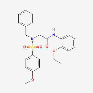 molecular formula C24H26N2O5S B3571008 N~2~-benzyl-N~1~-(2-ethoxyphenyl)-N~2~-[(4-methoxyphenyl)sulfonyl]glycinamide 