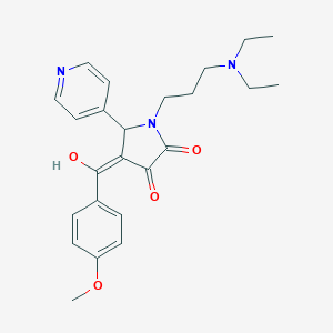 (4E)-1-[3-(diethylamino)propyl]-4-[hydroxy-(4-methoxyphenyl)methylidene]-5-pyridin-4-ylpyrrolidine-2,3-dione