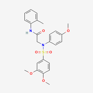 molecular formula C24H26N2O6S B3571019 N~2~-[(3,4-dimethoxyphenyl)sulfonyl]-N~2~-(4-methoxyphenyl)-N~1~-(2-methylphenyl)glycinamide 