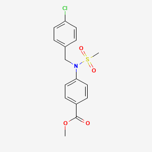 molecular formula C16H16ClNO4S B3571051 methyl 4-[(4-chlorobenzyl)(methylsulfonyl)amino]benzoate 