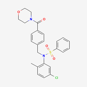 molecular formula C25H25ClN2O4S B3571055 N-(5-chloro-2-methylphenyl)-N-[4-(4-morpholinylcarbonyl)benzyl]benzenesulfonamide 