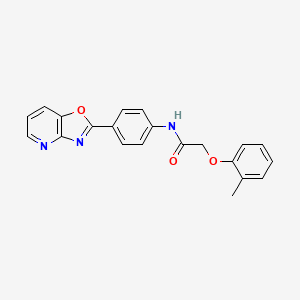 molecular formula C21H17N3O3 B3571078 2-(2-methylphenoxy)-N-(4-[1,3]oxazolo[4,5-b]pyridin-2-ylphenyl)acetamide 