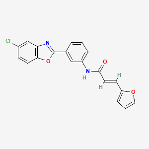 N-[3-(5-chloro-1,3-benzoxazol-2-yl)phenyl]-3-(2-furyl)acrylamide