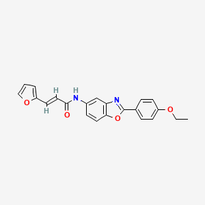 molecular formula C22H18N2O4 B3571093 N-[2-(4-ethoxyphenyl)-1,3-benzoxazol-5-yl]-3-(2-furyl)acrylamide 