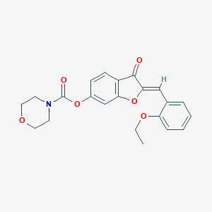 molecular formula C22H21NO6 B357110 (Z)-2-(2-ethoxybenzylidene)-3-oxo-2,3-dihydrobenzofuran-6-yl morpholine-4-carboxylate CAS No. 623116-27-8