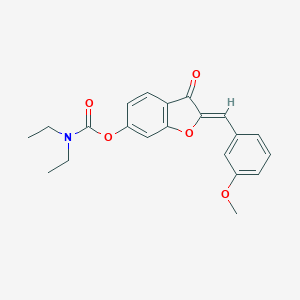 (Z)-2-(3-methoxybenzylidene)-3-oxo-2,3-dihydrobenzofuran-6-yl diethylcarbamate