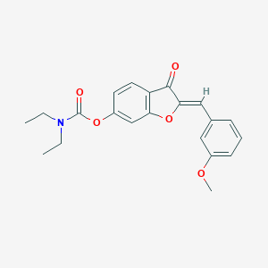 molecular formula C21H21NO5 B357111 (Z)-2-(3-methoxybenzylidene)-3-oxo-2,3-dihydrobenzofuran-6-yl diethylcarbamate CAS No. 623116-47-2