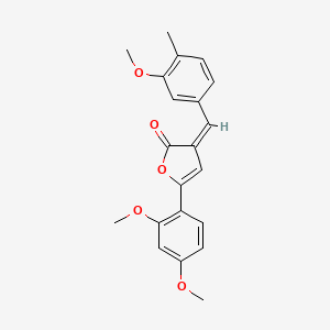 molecular formula C21H20O5 B3571116 5-(2,4-dimethoxyphenyl)-3-(3-methoxy-4-methylbenzylidene)-2(3H)-furanone 