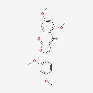 molecular formula C21H20O6 B3571122 3-(2,4-dimethoxybenzylidene)-5-(2,4-dimethoxyphenyl)-2(3H)-furanone 